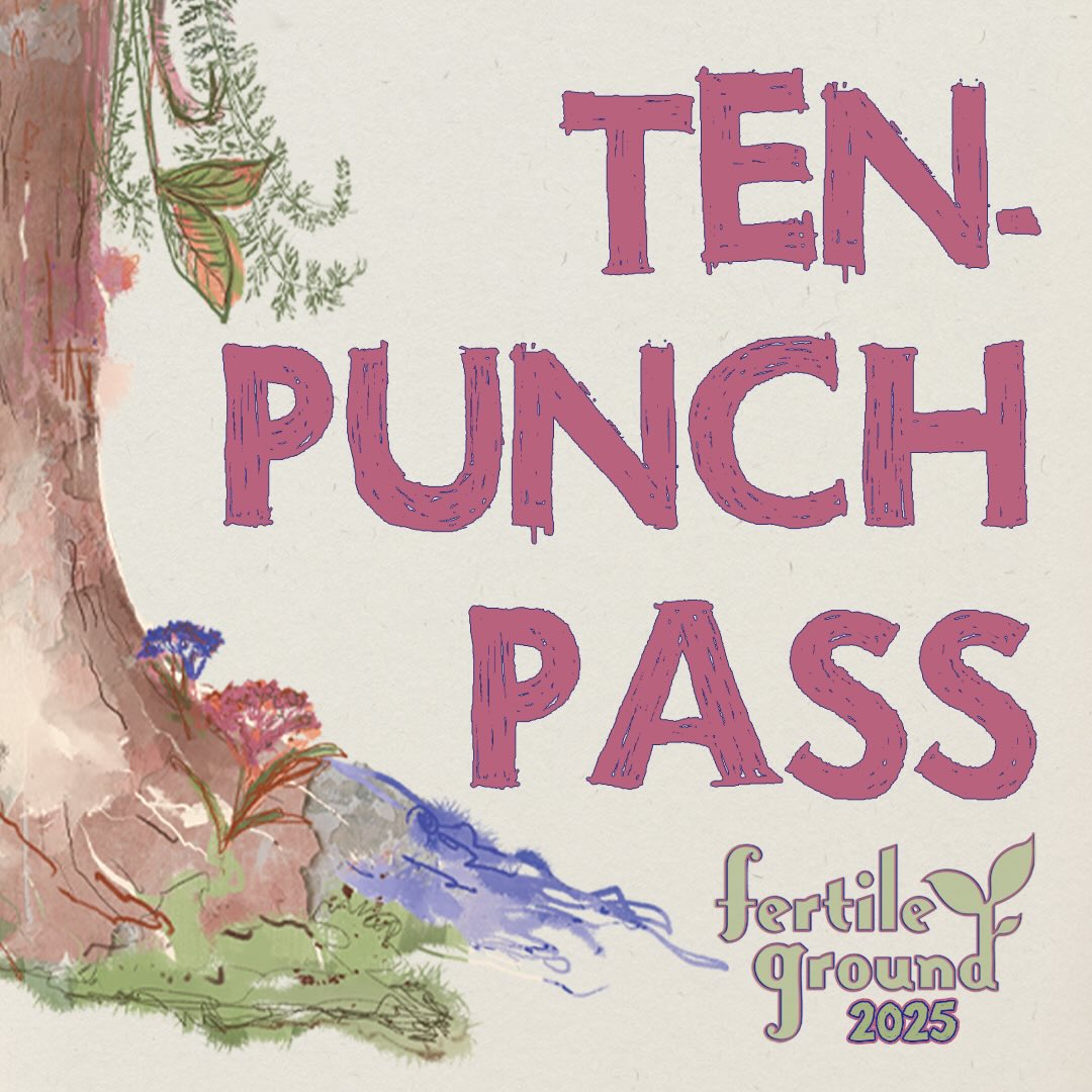 An image reading "Ten-Punch Pass" above a small Fertile Ground logo, with the lower section of an illustrated tree on the left side.